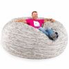 Jaxx Saxx 6 Foot Giant Bean Bag Chair- Luxe Faux Fur