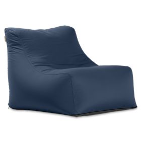 Jaxx Ponce Outdoor Bean Bag Chair - Weather Resistant Patio and Poolside Lounge Seating (Color: Navy)