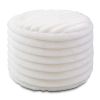 Jaxx Paran Accent Pouf - Fluffy Faux Fur Ottoman for Modern Interior Design, Regular