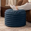 Jaxx Paran Accent Pouf - Fluffy Faux Fur Ottoman for Modern Interior Design, Regular