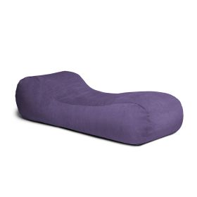 Jaxx Arlo Chaise Lounger Foam Bean Bag Chair - Premium Chenille (Color: Plum)