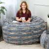 Jaxx 5 Foot Saxx Bean Bag Chair For Adults - Luxe Faux Fur