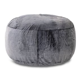 Jaxx 5 Foot Saxx Bean Bag Chair For Adults - Luxe Faux Fur (Color: Luxe Faux Fur, Grey Wolf)
