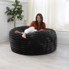 Jaxx 5 Foot Saxx Bean Bag Chair For Adults - Luxe Faux Fur