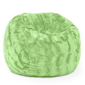 Jaxx Saxx 3 Foot Bean Bag Chair - Faux Fur - Fun Colors (Color: Faux Fur - Lime Green)