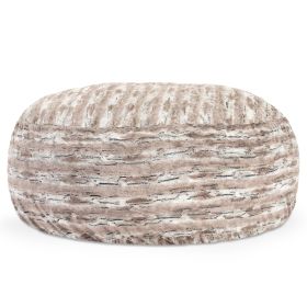 Jaxx Saxx 6 Foot Giant Bean Bag Chair- Luxe Faux Fur (Color: Faux Fur - Mountain Fox)