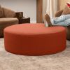 Jaxx Candler Round Couch Ottoman â€“ Oversized Giant Coffee Table & Foot Rest, 44â€, Luxe Boucle