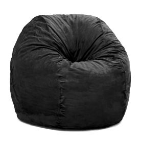 Jaxx Saxx 5 Foot Large Bean Bag w/ Removable Cover (Color: Black)
