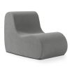 Jaxx Uptown Modern Armless Accent Chair, Boucle