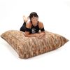 Jaxx Pillow Saxx 5.5 Foot -Huge Bean Bag Floor Pillow and Lounger, Luxe Fur