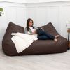 Atrium Collection Lozia Loveseat - Large Foam Bean Bag Sofa for Home Theaters, Offices, Schools, Reception & Waiting Rooms - Faux-Leather