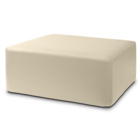 Jaxx Fairlie Couch Ottoman - Oversized Square Foam Coffee Table Ottoman, 36", Premium Faux Leather (Color: Faux Leather Natural)