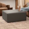Jaxx Fairlie Couch Ottoman - Oversized Square Foam Coffee Table Ottoman, 36", Premium Faux Leather