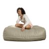 Atrium Collection Lino Ottoman - Oversized Large Couch Ottoman & Foam-Filled Lounger - Faux Leather