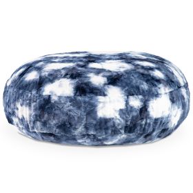 Jaxx Cocoon 4 Foot Bean Bag Chair - Faux Fur (Color: Faux Fur - Blue & White Print)