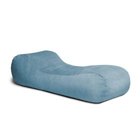 Jaxx Arlo Chaise Lounger Foam Bean Bag Chair - Premium Chenille (Color: Turquoise)