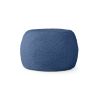 Jaxx Ellis Ottoman Shearling Faux-Lamb Plush Pouf for Modern Interior Design, Small