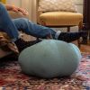 Jaxx Pumpkin Pouf - Luxurious Ottoman for Fall & Halloween Decor