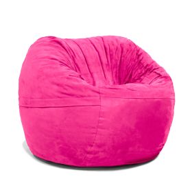 Jaxx Saxx 3 Foot Bean Bag Chair with Removable Cover (Color: Fuchsia)