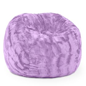 Jaxx Saxx 3 Foot Bean Bag Chair - Faux Fur - Fun Colors (Color: Faux Fur - Bellflower Purple)