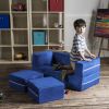 Jaxx Zipline Modular Kids Loveseat & Ottomans/Fold Out Lounger