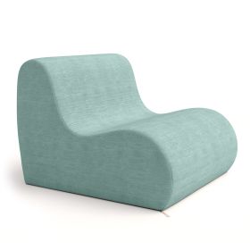 Jaxx Uptown Large Modern Armless Accent Chair (Color: Caribbean)