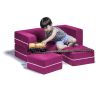 Jaxx Zipline Modular Kids Loveseat & Ottomans/Fold Out Lounger