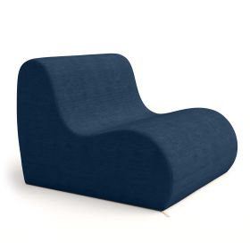 Jaxx Uptown Large Modern Armless Accent Chair (Color: Indigo)