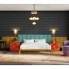 Jaxx Panelist Modern Padded Headboard â€“ Set of 4 Wall Mounted Panels - King, Microvelvet