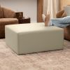 Jaxx Fairlie Couch Ottoman - Oversized Square Foam Coffee Table Ottoman, 36", Premium Faux Leather