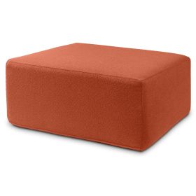 Jaxx Fairlie Couch Ottoman - Oversized Square Foam Coffee Table Ottoman, 36" , Luxe Boucle (Color: Boucle Terra Cotta)