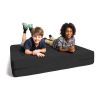 Jaxx Zipline Kids Sofa & Large Ottoman, 3 in 1 Fold Out Sofa, Big Kids Edition