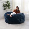 Jaxx 5 Foot Saxx Bean Bag Chair For Adults - Luxe Faux Fur