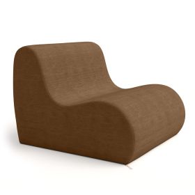 Jaxx Uptown Large Modern Armless Accent Chair (Color: Toffee)