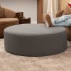Jaxx Candler Round Couch Ottoman â€“ Oversized Giant Coffee Table & Foot Rest, 44â€, Luxe Boucle