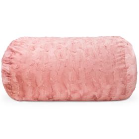 Jaxx Sofa Saxx Bean Bag Couch - 4 Foot - Faux Fur (Color: Faux Fur - Rose Quartz)