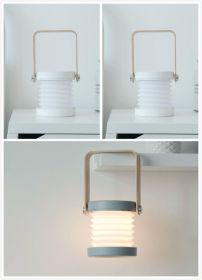 Foldable Touch Dimmable Reading LED Night Light Portable Lantern Lamp USB Rechargeable For Home Decor (Light color: 2white 1grey, power: 0.5 watts)