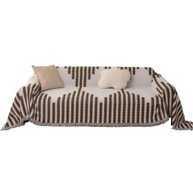 Joyfinity Couch Cover Sofa Cover Sectional Couch Covers Single Sofa Covers Chenille Couch Cover Living Room Pe (Specification: 180X260cm, Color: Brown)