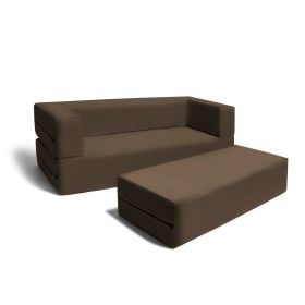 Jaxx Zipline Big Kids Modular Sofa & Ottoman (Material: Microsuede, Color: chocolate)