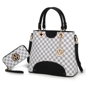 MKF Collection Gabriella Handbag with Wallet by Mia K (Material: Vegan Leather, Color: Black)