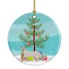 NEW Thai Lilac Cat Christmas Ceramic Ornament Christmas Tree Hanging Decorations for Home Christmas Holiday, Party, Gift, 3 in, Multicolor