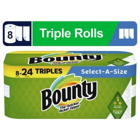 Select-a-Size Paper Towels, 8 Triple Rolls, White (Color: White)