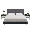 Jaxx Panelist Modern Padded Headboard Set of 4 Wall Mounted Panels - Queen, Microvelvet