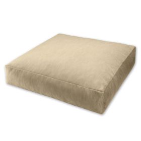 Jaxx Brio Large Deccor Floor Pillow/Meditation Yoga Cushion, Plush Microvelvet (Color: Camel)
