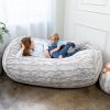 Jaxx Grand Lounger 7 Foot Bean Bag Sofa - Luxe Faux Fur