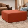 Jaxx Fairlie Couch Ottoman - Oversized Square Foam Coffee Table Ottoman, 36" , Luxe Boucle