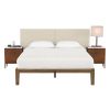 Jaxx Panelist Modern Padded Headboard- Set of 2 Wall Mounted Panels (Each 22.5" x 38")- King Double Tall, Microvelvet