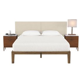 Jaxx Panelist Modern Padded Headboard- Set of 2 Wall Mounted Panels (Each 22.5" x 38")- King Double Tall, Microvelvet (Color: Microvelvet Dune Beige)