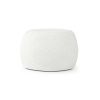 Jaxx Ellis Ottoman Shearling Faux-Lamb Plush Pouf for Modern Interior Design, Small