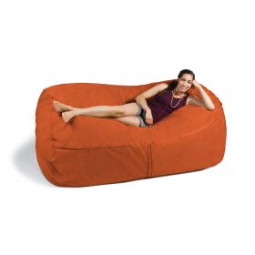 Jaxx 7 Foot Giant Bean Bag Sofa (Color: Mandarin)